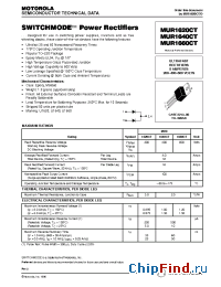 Datasheet MUR1660CT manufacturer Motorola